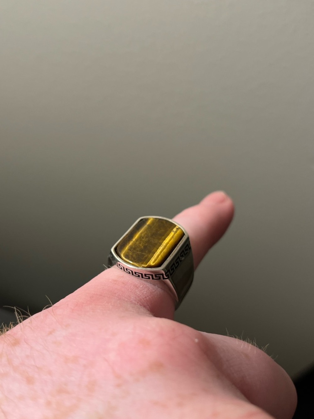 Sterling Silver & Tigers Eye Ring - Picture 6 of 7